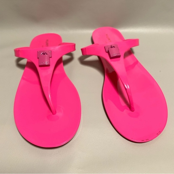 KURT GEIGER LONDON BRIXTON PINK JELLY SANDAL In Bright Pink Size 37 6.5/7 - Picture 2 of 6